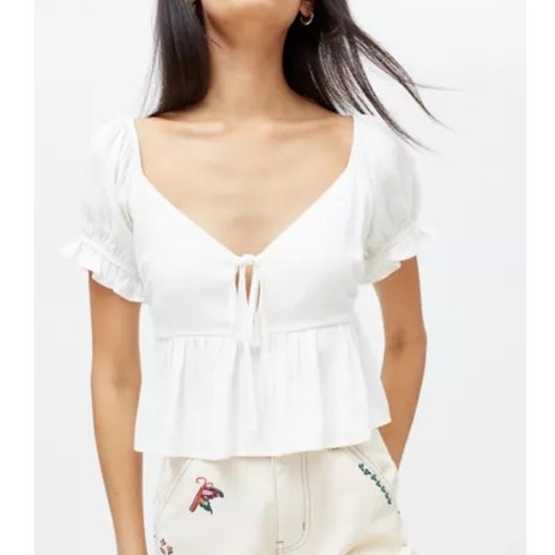 Lisa Says Gah Lily Tie-Front Top